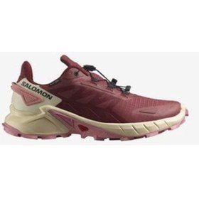 Resim Salomon Supercross 4 Gtx W Kadın Outdoor Ayakkabı L47316800-cow Hide/syrah/blush Bordo - Krem - Pembe 