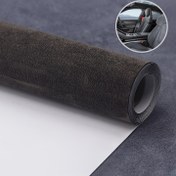 Resim 1 Adet Kendinden Yapışkanlı Süet Kadife Kumaş Paketi, Büyük Boy 30,0cm x 150,01cm, Düz Renk, Sadece Kuru Temizleme, DIY Hediye Kutusu ile, Araç İçi Yenileme İçin Mücevher Sergileme Kutusu Dekorasyonu 