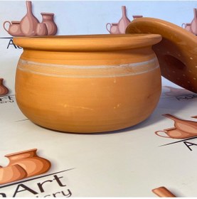 Resim Doğal Toprak Yoğurt Mayalama Güveci Kapaklı 3,5l 25 Cm 