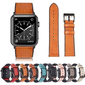 Resim Crazy Horse Doku Deri Saat Kordonu iOS Uyumlu Watch Serisi 9-8-7 41mm / Se 3-se 2-6-se-5-4 40mm / 3-2-1 38mm 