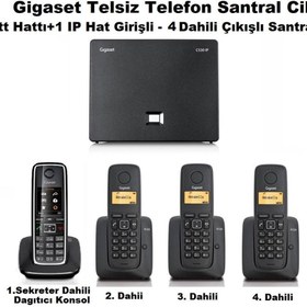 Resim Gigaset C530 IP 4 Dahili Dect Telsiz Kablosuz Telefon Santrali 