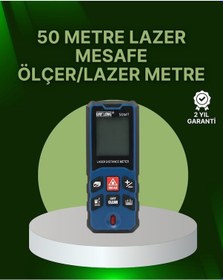 Resim Depomıx 50 Metre Lazer Mesafe Ölçer Profesyonel Dijital Ölçüm Cihazı 