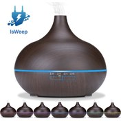 Resim Isweep Uzaktan Kumandalı 550 ml Aroma Difüzörü Ultrasonik Hava Nemlendirici 7 Renk Led 
