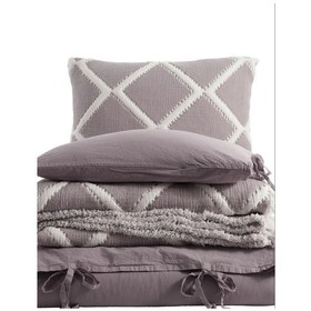 Resim Dantela Garcia Çift Kişilik Yatak Örtüsü+ Nevresim Seti- Bej Bej 