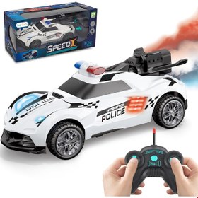 Resim Uzaktan Kumandalı Şarjlı Duman Atan Araba 1:20 Full Fonksiyon Kumandalı Buhar Çıkaran Oyuncak Araba Beyaz 