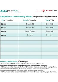 Resim Ford Transit 150, 250, 350 İçin Kapı Döşeme Klipsi- 10'lu 