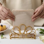 Resim Lüks Metal Çiçek Desenli Peçetelik, Altın Kare Mendil Saklama Kabı - Yemek Masası ve Sehpa Dekoru İçin. Lüks Restoranlar, Mutfaklar, Açık Hava Toplantıları, Doğum Günleri Partileri, Cadılar Bayramı & Noel Süslemeleri İçin Uygun 