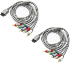 Resim Nintendo Wii RCA Audio Video HD Kablosu-2 Paketi için 6FT Bileşen HDTV AV Ses Video Bileşen Kablosu 