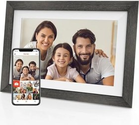 Resim 32 GB bellek ve 1280 x 800 IPS HD dokunmatik ekranlı 10,1 inç WiFi dijital fotoğraf çerçevesi. Frameo uygulaması üzerinden fotoğraf veya video paylaşın, Coffee 