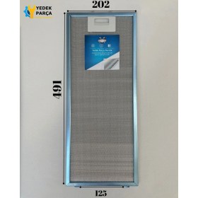Resim Universal Davlumbaz 20,2X49,1 cm Arka Ara 12,5cm Aspiratör Filtre 