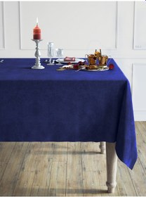Resim Daily Series Kadife Dokulu Safir Rengi Masa Örtüsü Safir 