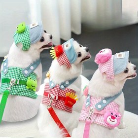 Resim Bahar ve Yaz Pet Göğüs Kama Kolu, Kedi Halat Seti Kediler ve Küçük Köpekler için Dış Giyim Köpek Aksesuarları, Pil Olmadan 