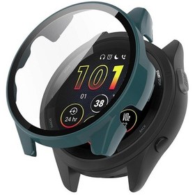 Resim Garmin Forerunner 265 Akıllı Saat Pc Saat Kılıfı Ve Temperli Cam Ekran Koruyucu - Siyahımsı-wellngs 