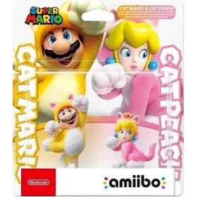 Resim Nintendo Switch Nintendo Amiibo Cat Mario & Cat Peach Figür Seti Oyun Aksesuarları Renkli ve Eğlenceli Tasarım 