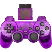 Resim Kablosuz Sony Ps2 Için Playstation 2 Konsolu Joystick Çift Tiuşim Şok Joypa Mor 