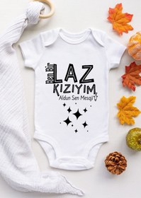 Resim BabyLimon Laz Kızıyım Desenli Kısa Kol Unisex 