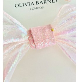 Resim Pink Hologram Tail Bow Hair Clip 