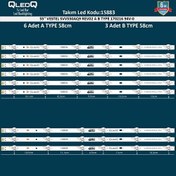 Resim QLEDQ Takım Led-83 (6xa-3xb) 55 Vestel SVV550AQ9 REV02 A B Type 170216 94V-0 