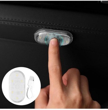 Tenfowee Mini Usb Şarjlı Dokunmatik Oto Okuma Lambası - Beyaz Işık, 6 Parlak Led, 1.5 Saat Süre, Kolay Kurulum