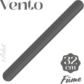 Resim Badem10 Vento Soft Füme Düz Çekmece Kulp 320 mm Uzun Metal Dolap Gardırop Mutfak Banyo Kulbu Modern Tasarım 