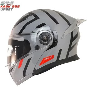 Resim Free M 965 Upset Çene Açılır Kask Nardo Gri - Siyah 