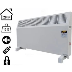 Resim Elektrokonfor Konvektör 2500W Dijital Elektrikli Isıtıcı Beyaz 