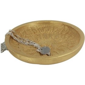 Resim Dekoratif Kase Takı Kutusu Yüzük Kolye Kutusu Mum Tabağı Takı Organizer Model 6 - Altın 