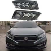 Resim beyaztuning Honda Civic Fc5 Ön Sis Gündüz Farı Ledli Uçak Model 2021-2022 