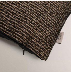 Resim Varese Dokulu Kırlent Kılıfı Kahverengi 