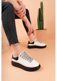 Resim Luis A Costa Lc107 Beyaz Arka Siyah St Bağcıklı Kadın Ayakkabı Renkli 