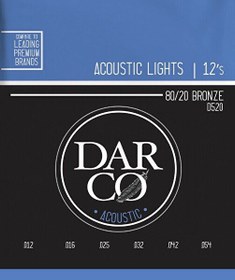 Resim Martin & Co Darco D520 80/20 Bronze Akustik Gitar Teli Light 12-54 