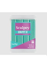 Resim Sculpey Iıı Polimer Kil 574 Turkuaz Glitter Simli 