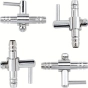Resim 4 Adet Paslanmaz Çelik Tek Yönlü Hava Akış Vanaları, Metal Pompa Kolu Kontrol Tüpleri, Şarj Edilmemiş, Pille Çalışmaz, Akvaryum Balık Tankları, Balık Türleri İçin 