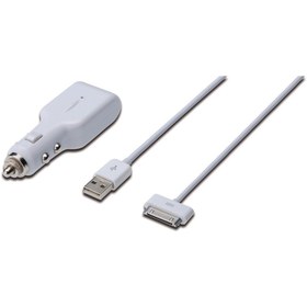 Resim Assmann Digitus Usb Araç Içi Çakmaklık Şarj Adaptörü Ve Şarj Kablosu, 1 X Usb Port, Giriş: 12-24v Çıkış: 5 