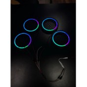 Resim Pozart Piksel Neon Ledli 16CM Midrange Hoparlör Kapağı 4ADET Kapak+Modül Sök Tak Soketli Kolay Montaj 