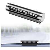 Resim Zmc Bilişim Alüminyum Kasa Siyah Renk Çevirmeli Araç Içi Telefon Numaratörü Park Oto Numaratörü 