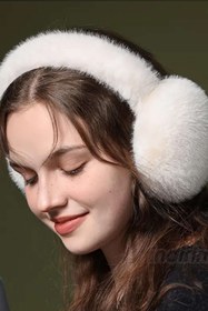 Resim Trend Peluş Kulaklık Katlanır Model Soğuk Koruyucu Peluş Kalın Kışlık Soft Kulaklık Krem 