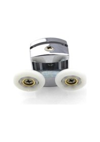 Resim Duşakabin Tekeri Kırılmaz Krom Çift Teker Gri 