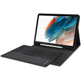 Resim Microcase Samsung Tab A8 X200 10.5 2021 Bluetooth Klavye+touchpad Kalem Koymalı Standlı Kılıf - Bkk3 Uyumlu 