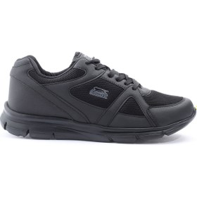 Resim Slazenger Pera Büyük Beden Erkek Sneaker Ayakkabı Siyah / Siyah 