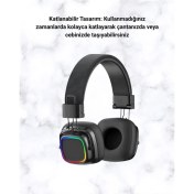 Resim Techno Stock Yüksek Ses Kaliteli Kablosuz Kulak Üstü Kulaklık – Bt 5.3 