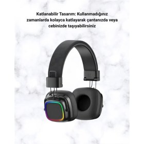 Resim Techno Stock Yüksek Ses Kaliteli Kablosuz Kulak Üstü Kulaklık – Bt 5.3 
