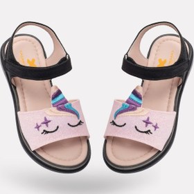 Resim Casabony Unicorn Shine 3d Kız Sandalet Pembe - Siyah 