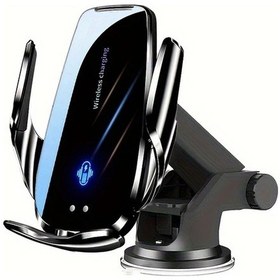 Resim Xuweiwei Araba Kablosuz Şarj Standı Otomatik Havalandırma Siyah Emici İphone Uyumlu Samsung Xiaomi İçin 