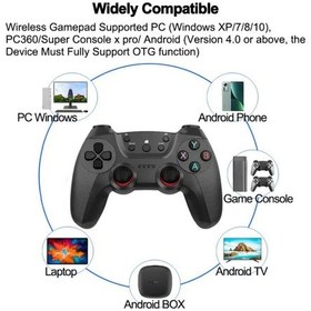 Resim Pc Gamepad İçin 2.4g Tekli Kol Kablosuz Oyun Kolu Ps3 İçin/akıllı Telefon/tablet/ Pc/andriod 