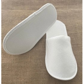 Resim Private 10 Adet Beyaz Üst Çift Kat Petek Dokulu Otel Terliği Tek Kullanımlık Kullan At 