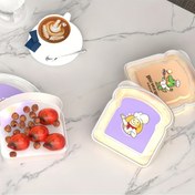Resim Tekrar Kullanılabilir & Yıkanabilir Tost Sandviç Saklama Kutusu - Taşınabilir, Sızdırmaz Yiyecek Konteyneri Ekmek, Fındık, Atıştırmalıklar, Meyveler, Kekler İçin - Mutfak Düzenleyici 