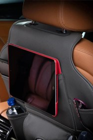 Resim Otom Premium Design Deri Koltuk Arkası Araç içi Organizer Eşya Düzenleyici - Füme 