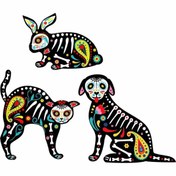 Resim UBGA GIFT Meksika Animals 25 Cm Özel Tasarım Motor Kask Araba Duvar Stıcker Çıkartma 