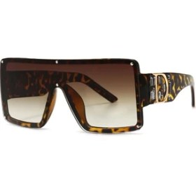 Resim Swico Remado Vintage Tarz Unisex Güneş Gözlüğü - Leopar (Yurt Dışından) 